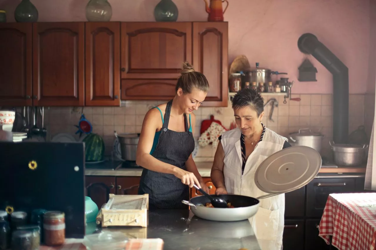 Healthy meal preparation at home