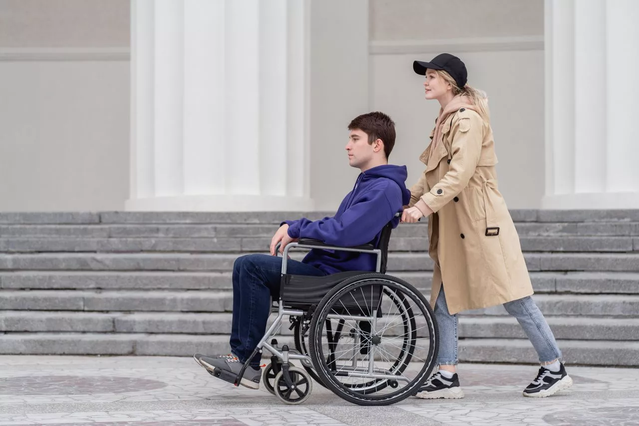 Caregiver supporting transportation and outings